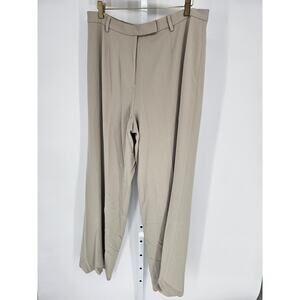 Jones New York Women's Tan  High Rise Zip Up Hooked Triacetate Pant Size 14
